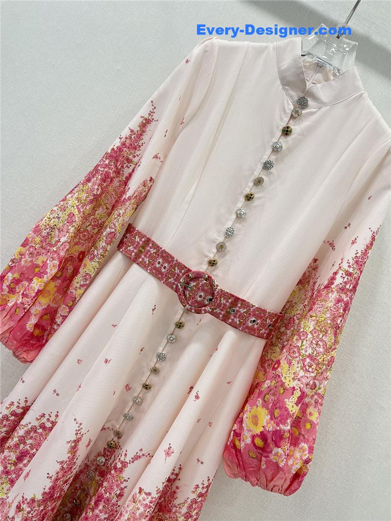 zimm lantern sleeve midi dress replica d&g clothing