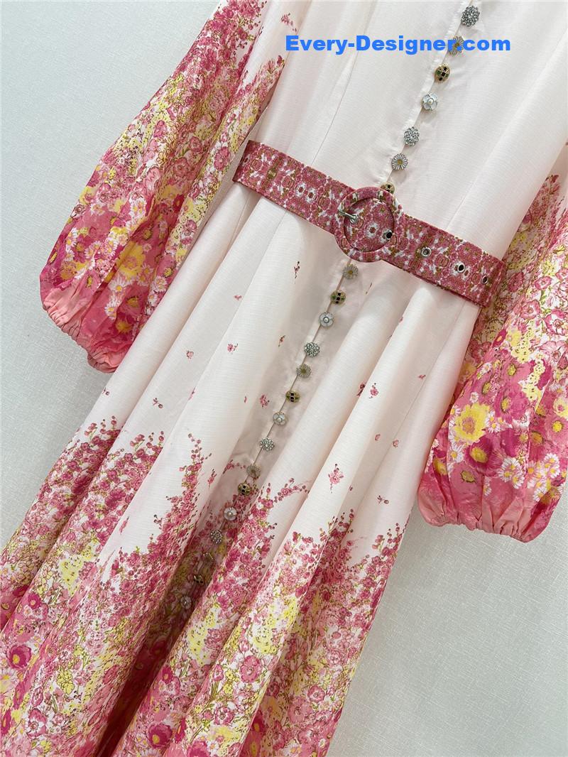 zimm lantern sleeve midi dress replica d&g clothing