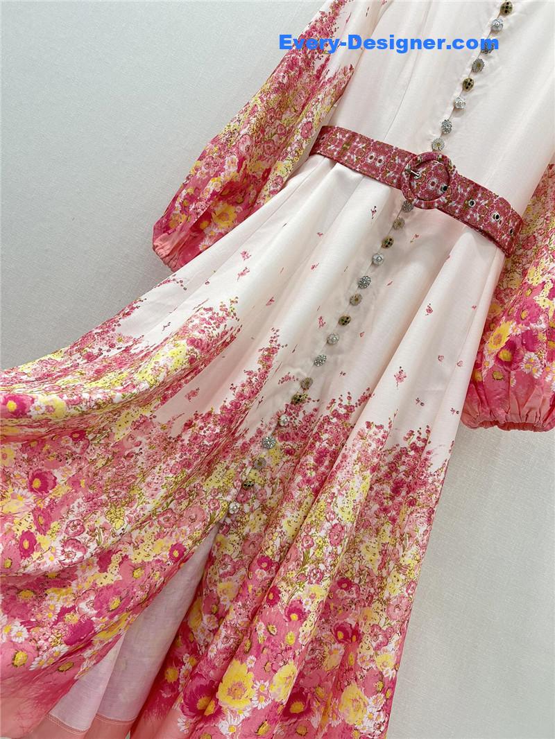 zimm lantern sleeve midi dress replica d&g clothing