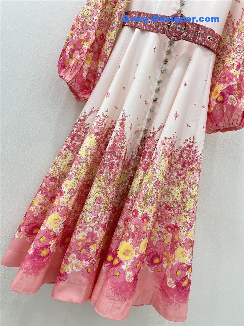 zimm lantern sleeve midi dress replica d&g clothing