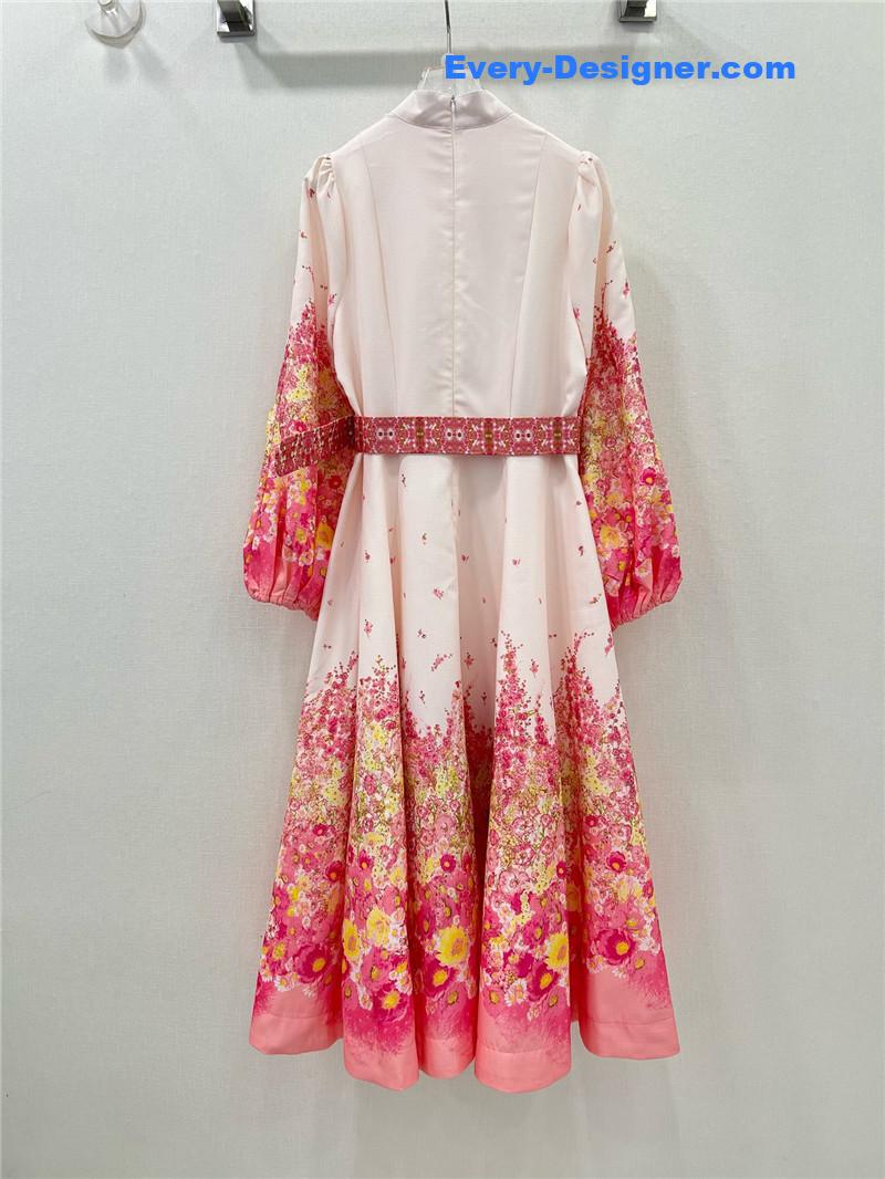 zimm lantern sleeve midi dress replica d&g clothing