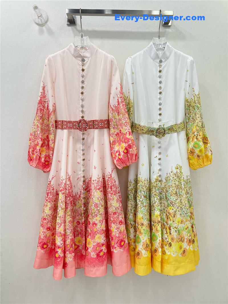 zimm lantern sleeve midi dress replica d&g clothing