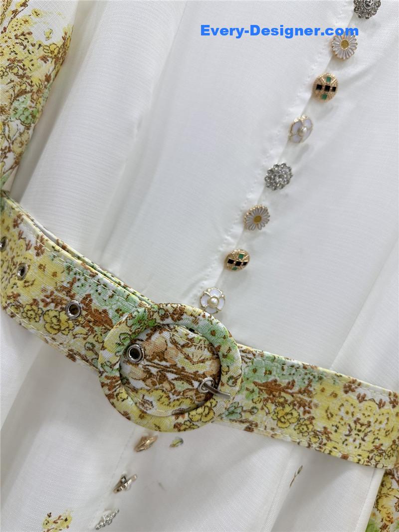 zimm lantern sleeve midi dress replica d&g clothing