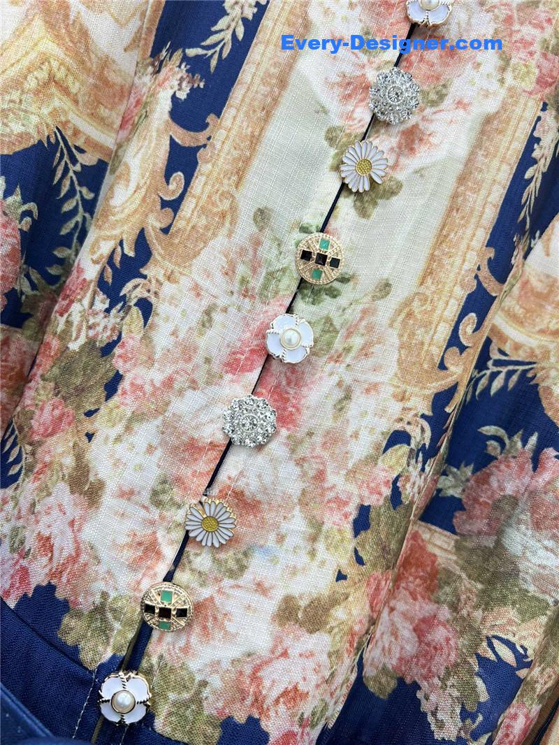 zimm lantern sleeve long dress replica d&g clothing