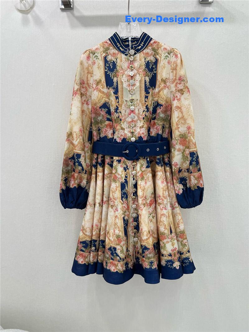 zimm lantern sleeves mid-length dress replica clothes