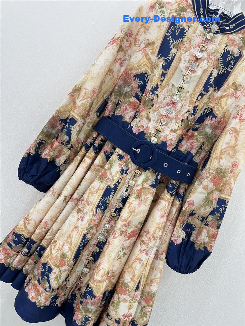 zimm lantern sleeves mid-length dress replica clothes