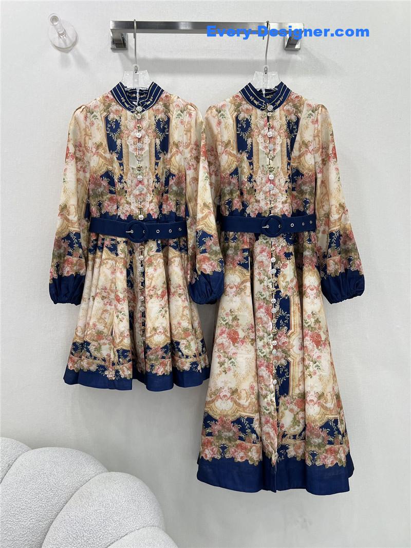 zimm lantern sleeves mid-length dress replica clothes