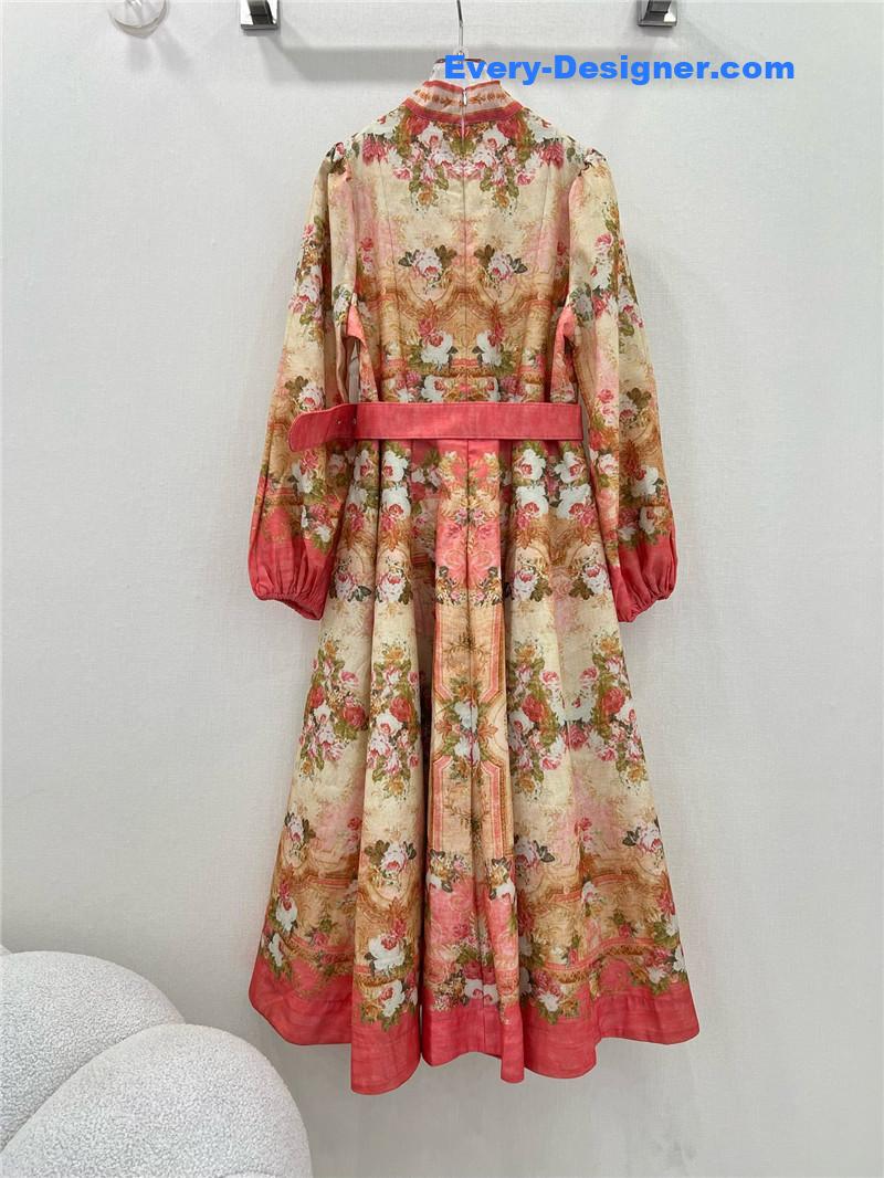 zimm lantern sleeve long dress replica designer clothes