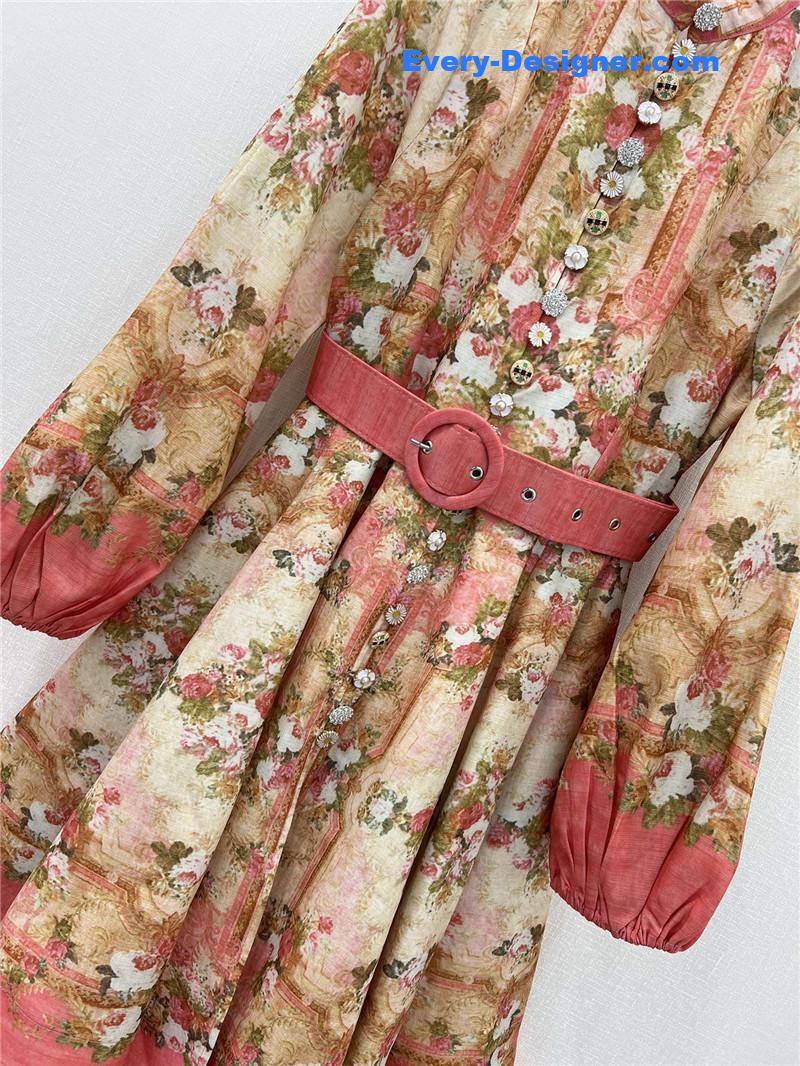 zimm lantern sleeves midi dress replica clothing sites