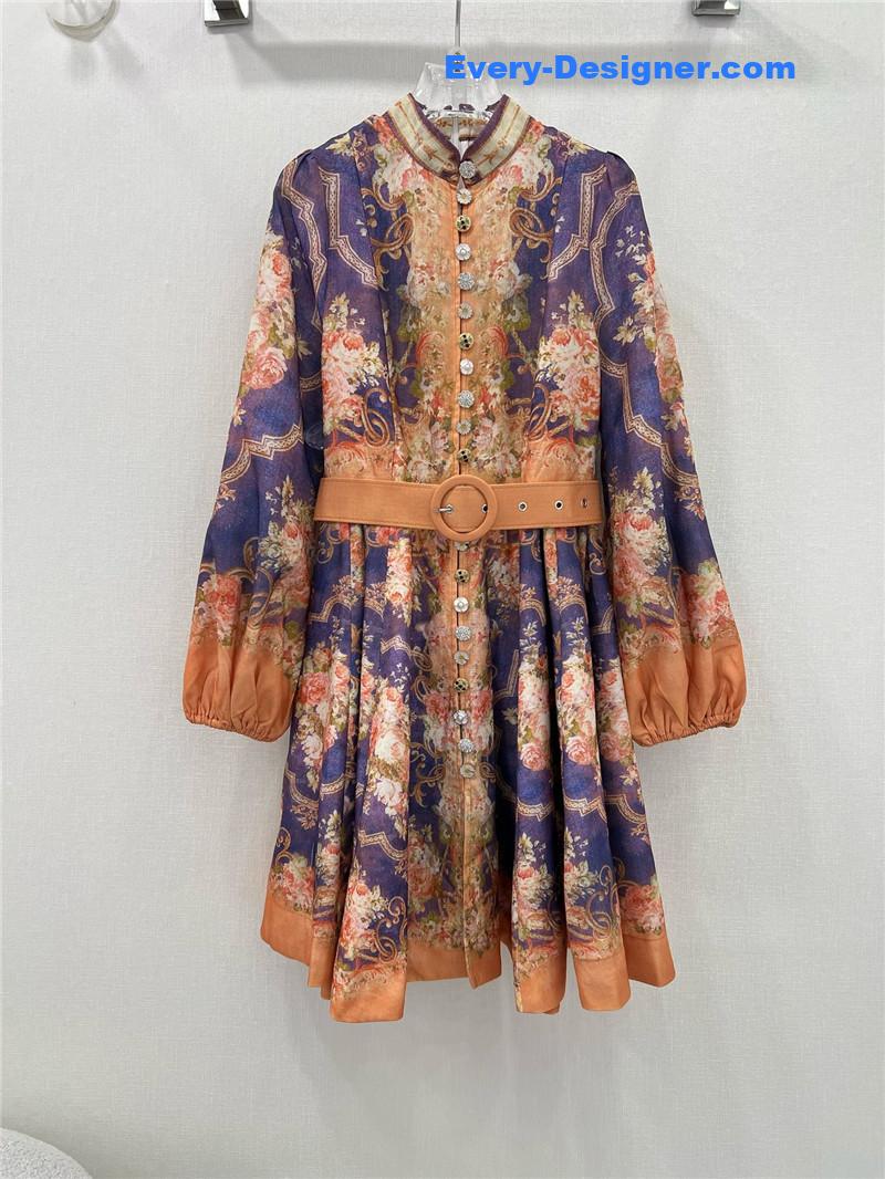 zimm lantern sleeves mid-length dress replicas clothes