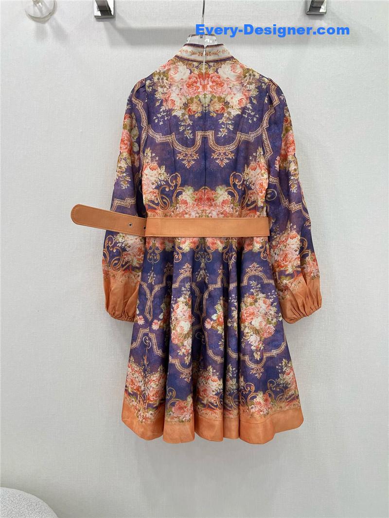 zimm lantern sleeves mid-length dress replicas clothes