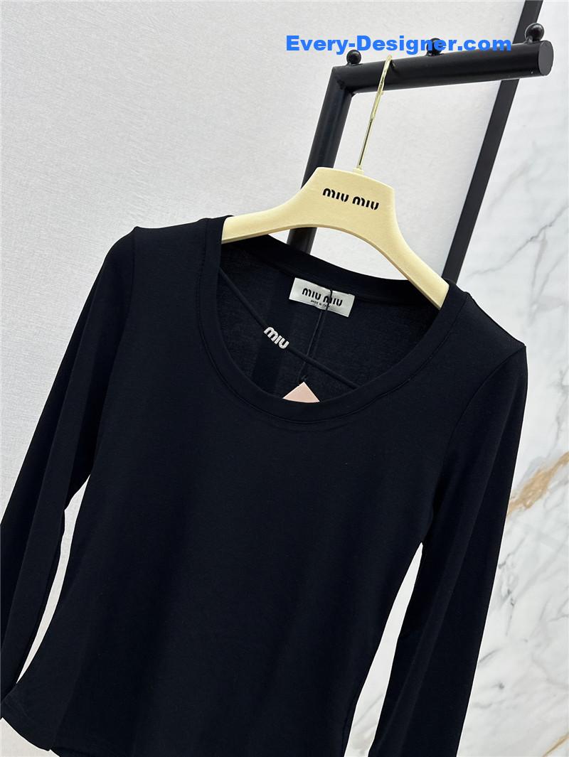 M1um1u slim fit long sleeve t-shirt replica clothing sites