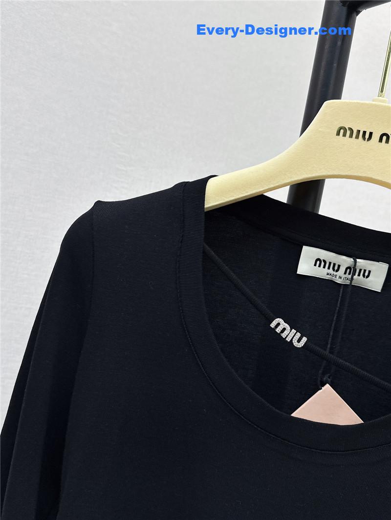 M1um1u slim fit long sleeve t-shirt replica clothing sites