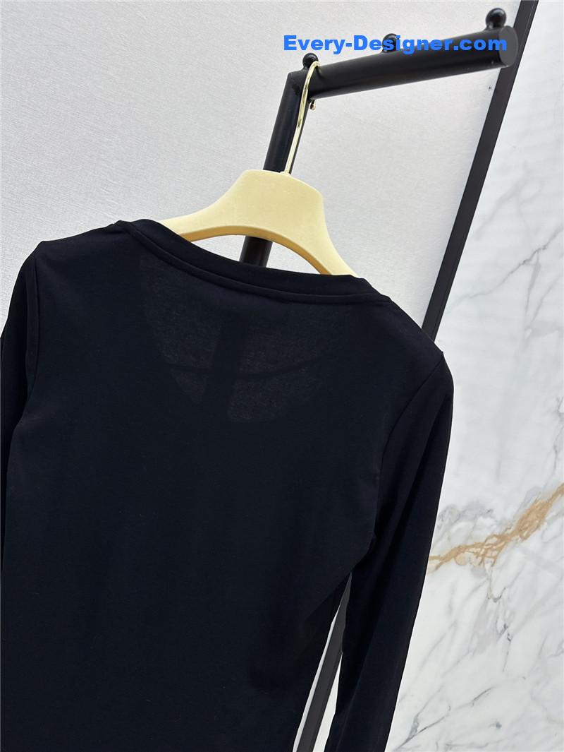M1um1u slim fit long sleeve t-shirt replica clothing sites