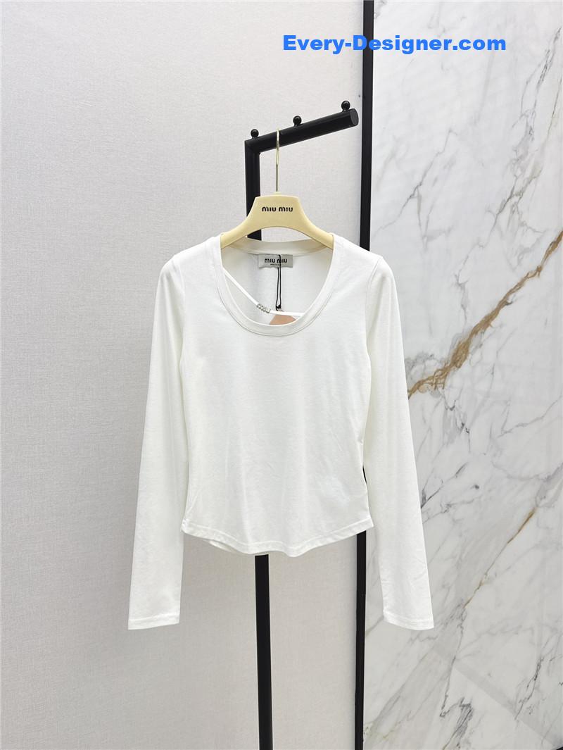 M1um1u slim fit long sleeve t-shirt replica clothing sites