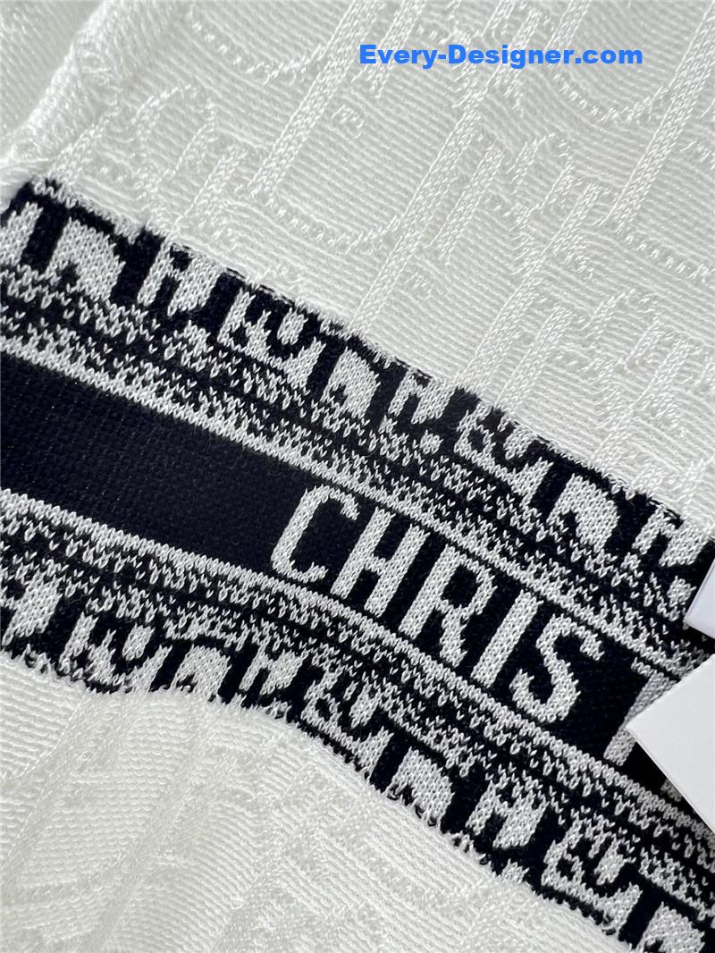 D10r obscure jacquard knitted short-sleeved top replica clothes