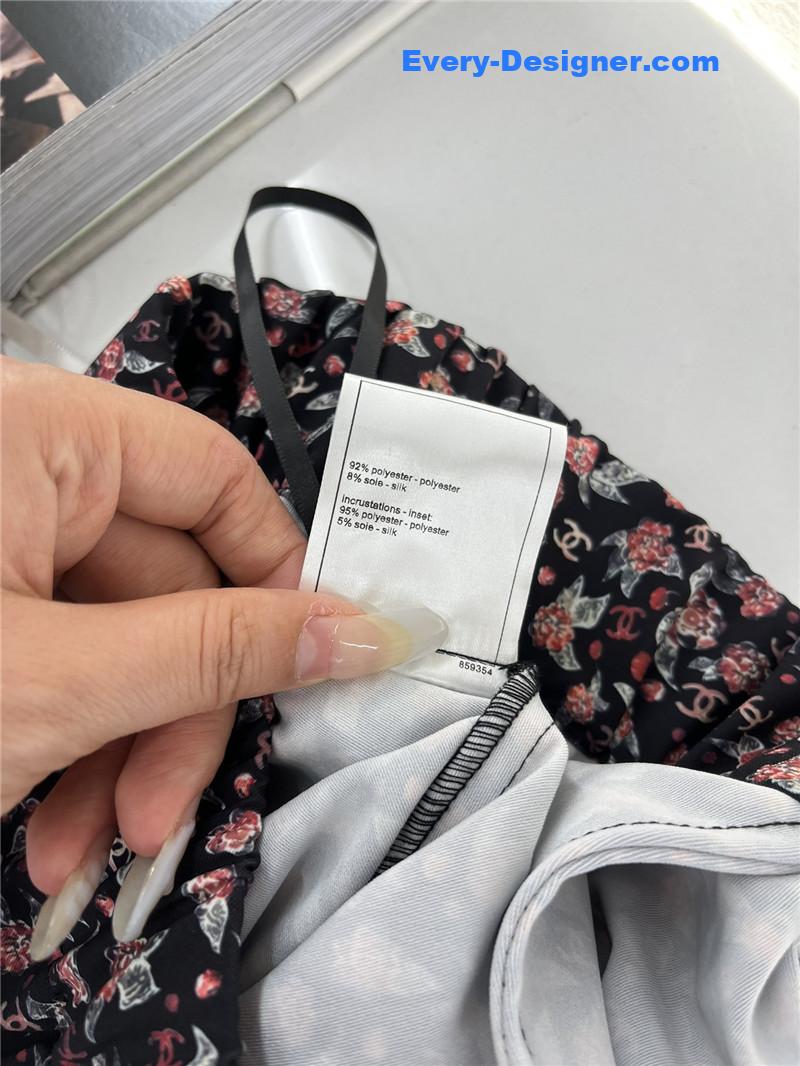 Ch**el floral straight trousers replica d&g clothing