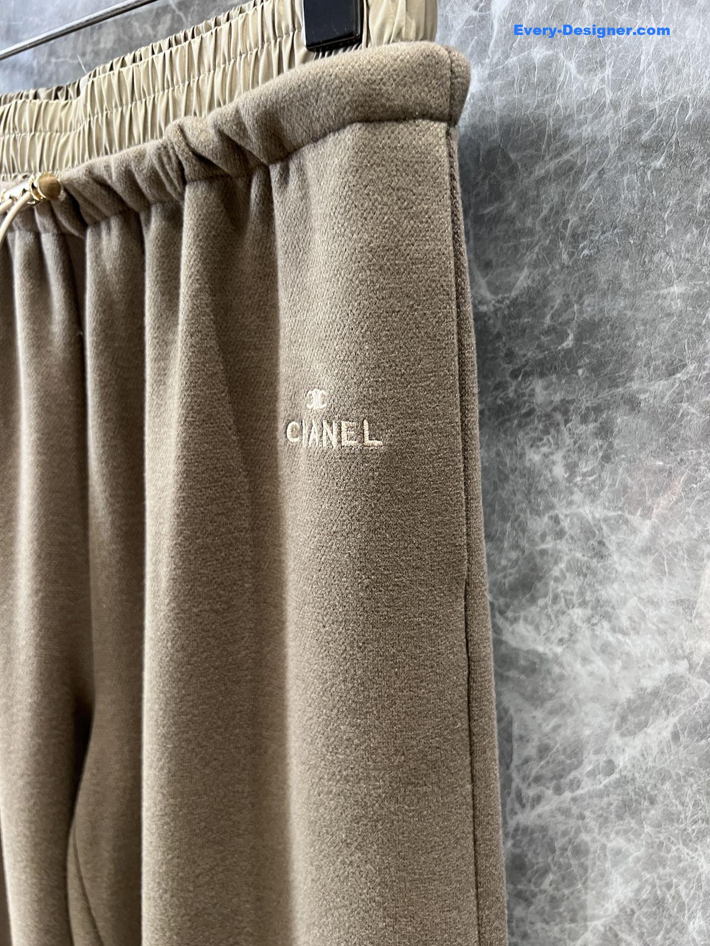 Ch**el straight wide-leg pants