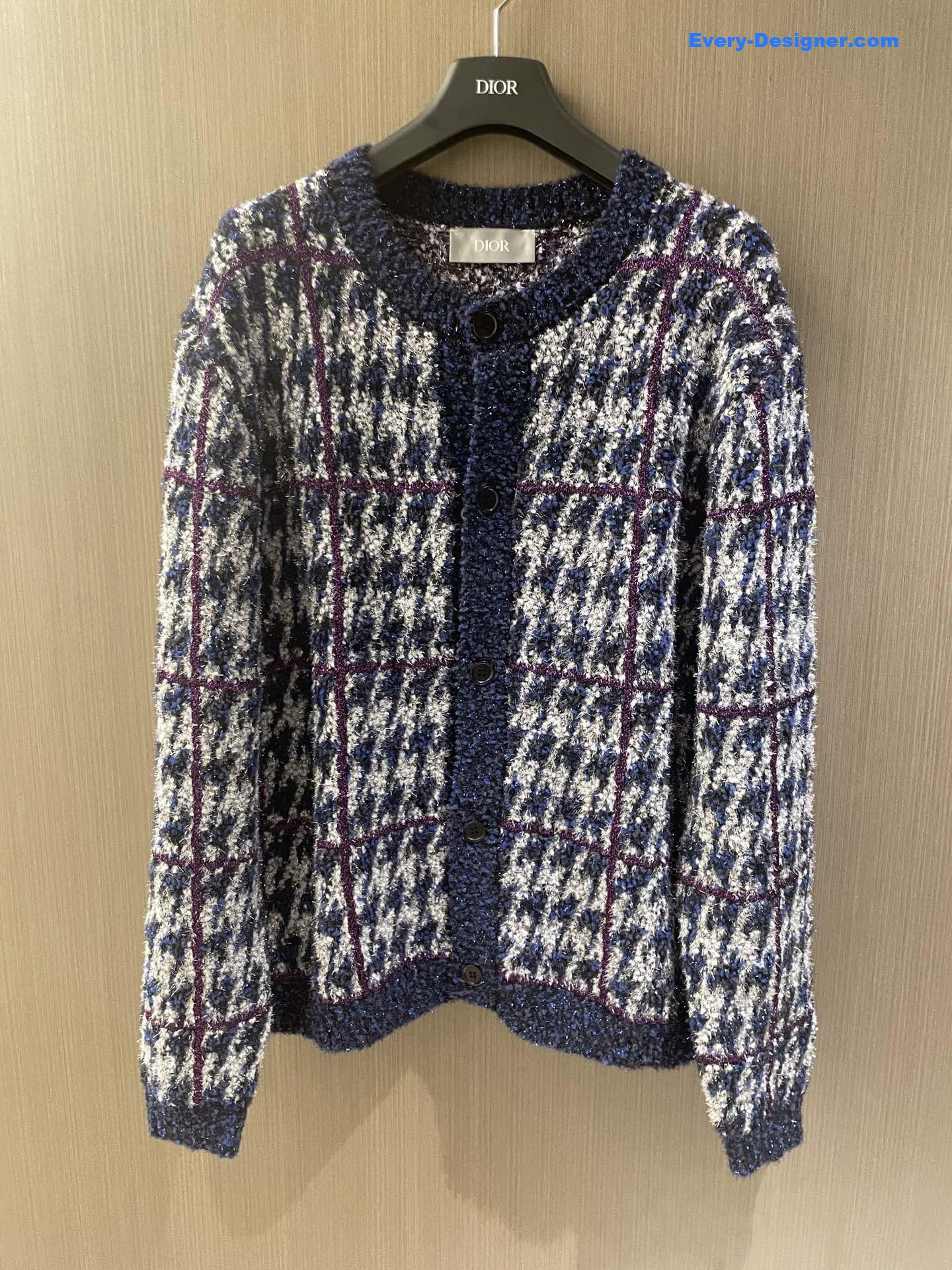 D10r multicolor houndstooth cardigan