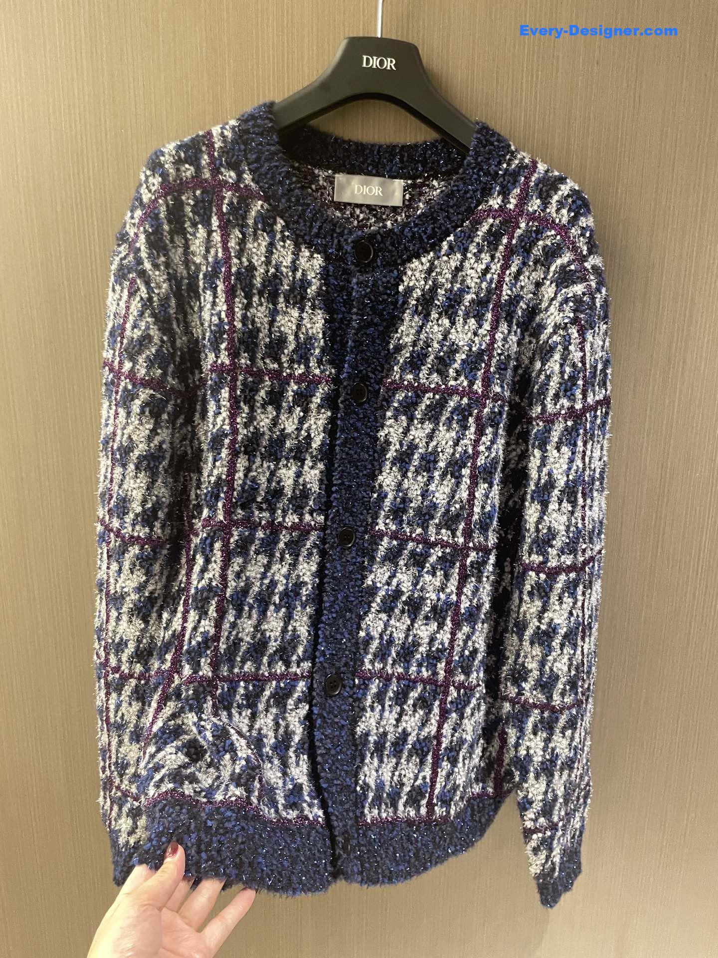 D10r multicolor houndstooth cardigan