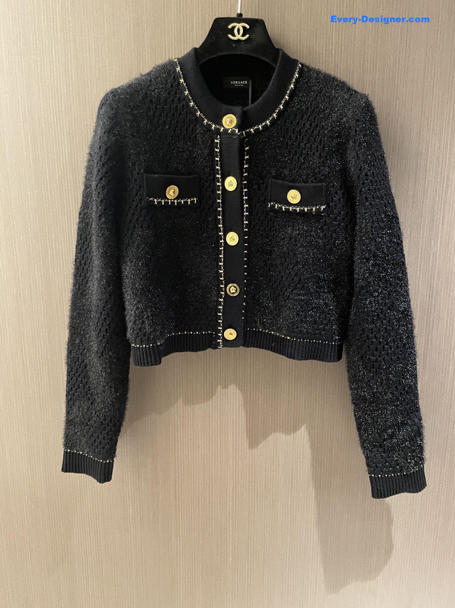 Ce1i*e navy ribbed vareuse sweater