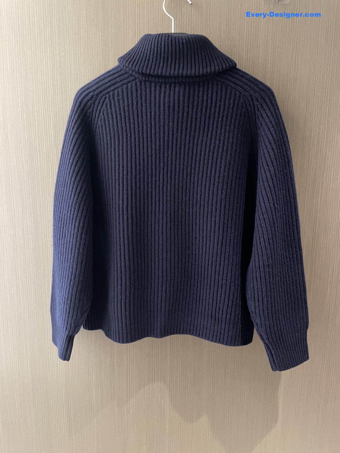 Ce1i*e navy ribbed vareuse sweater