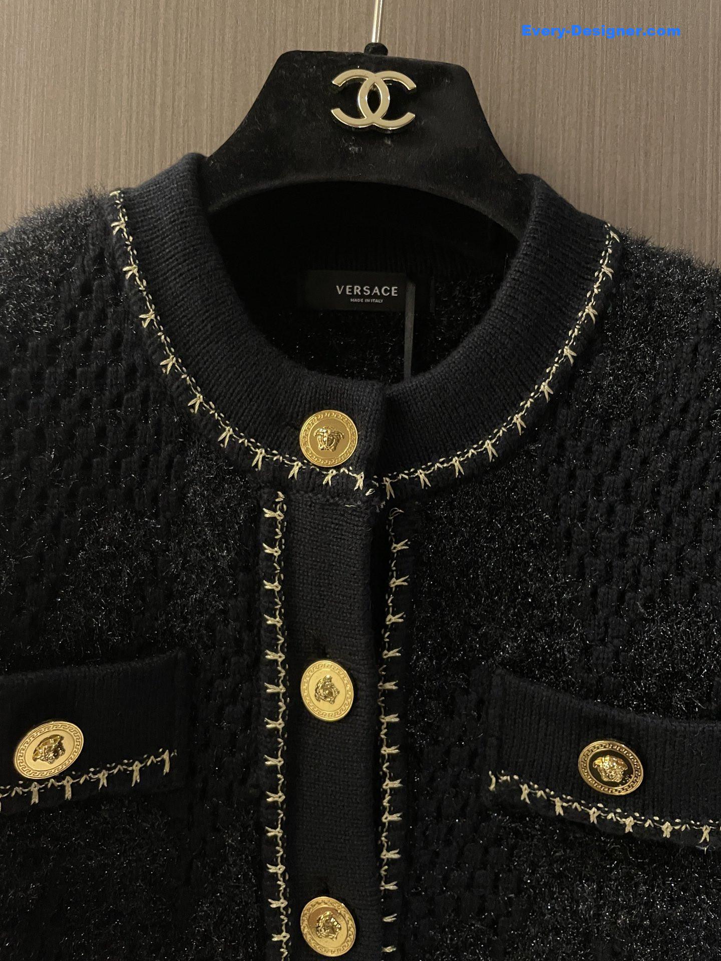 Versace Medusa Cropped Cardigan