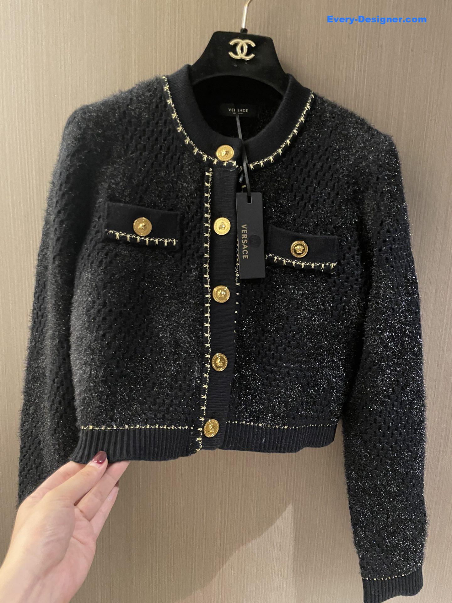 Versace Medusa Cropped Cardigan