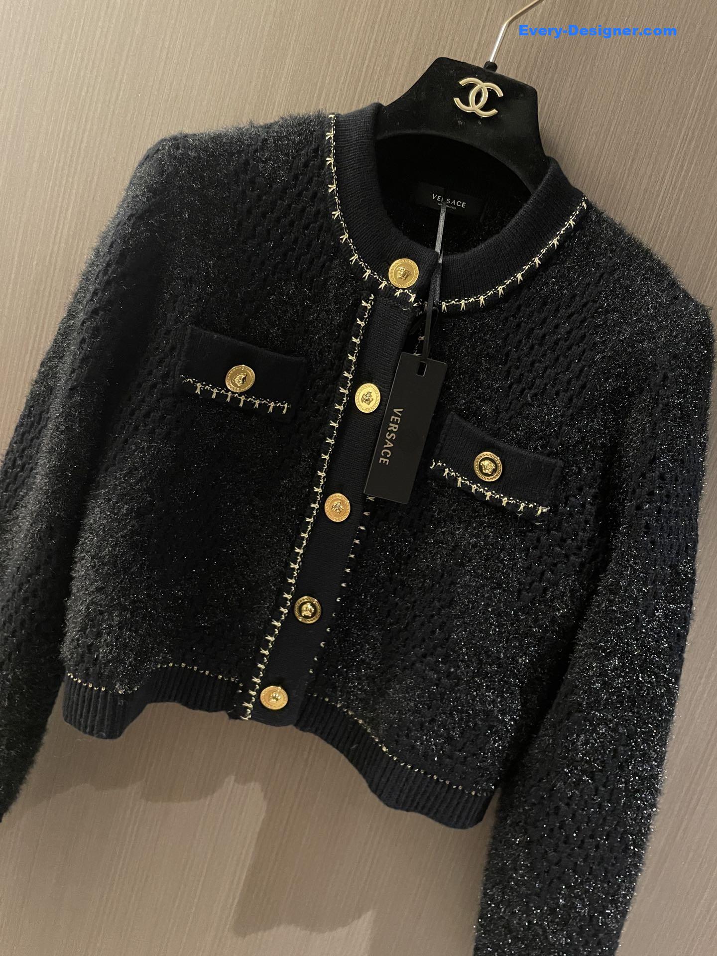 Versace Medusa Cropped Cardigan