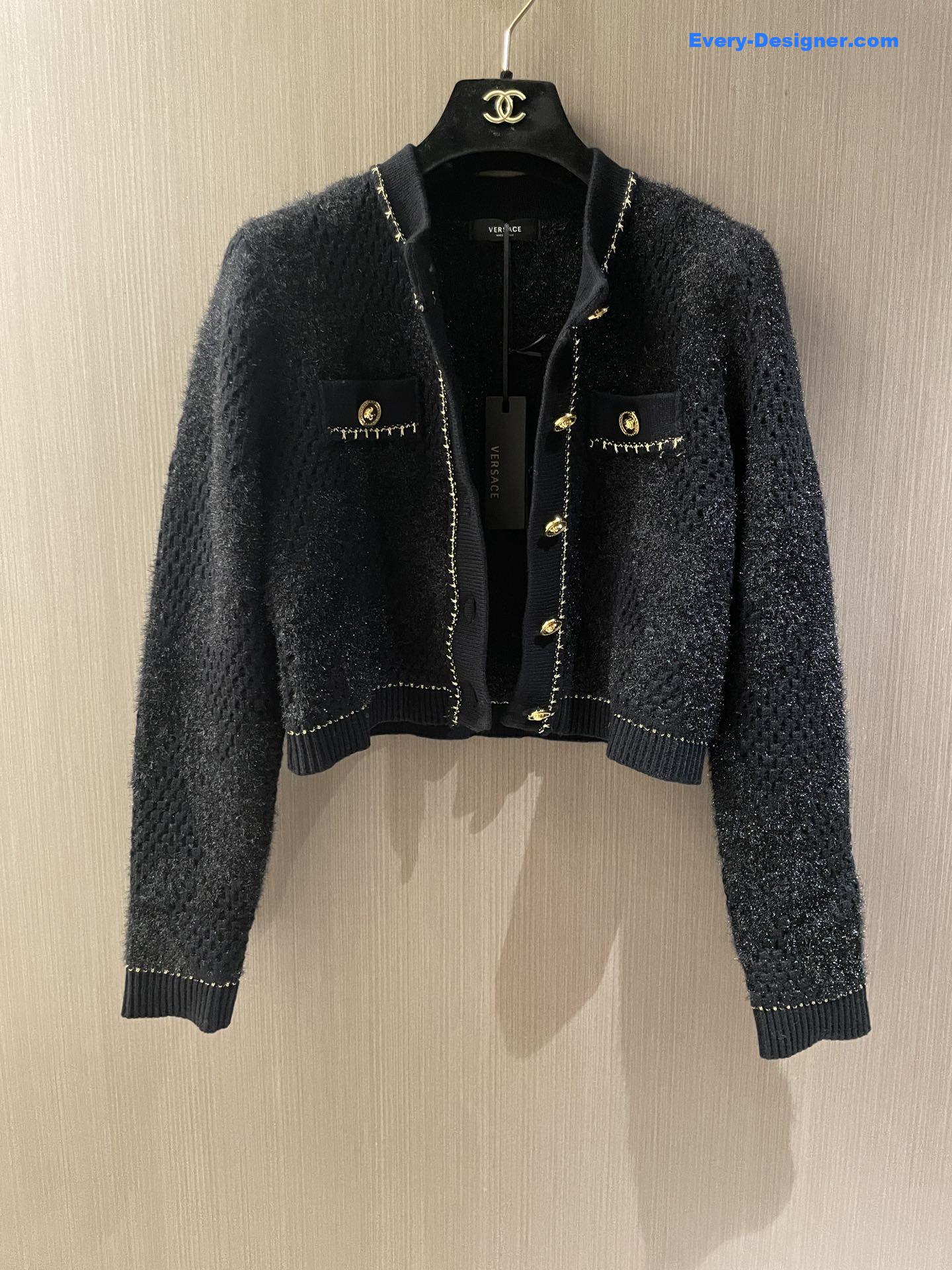 Versace Medusa Cropped Cardigan