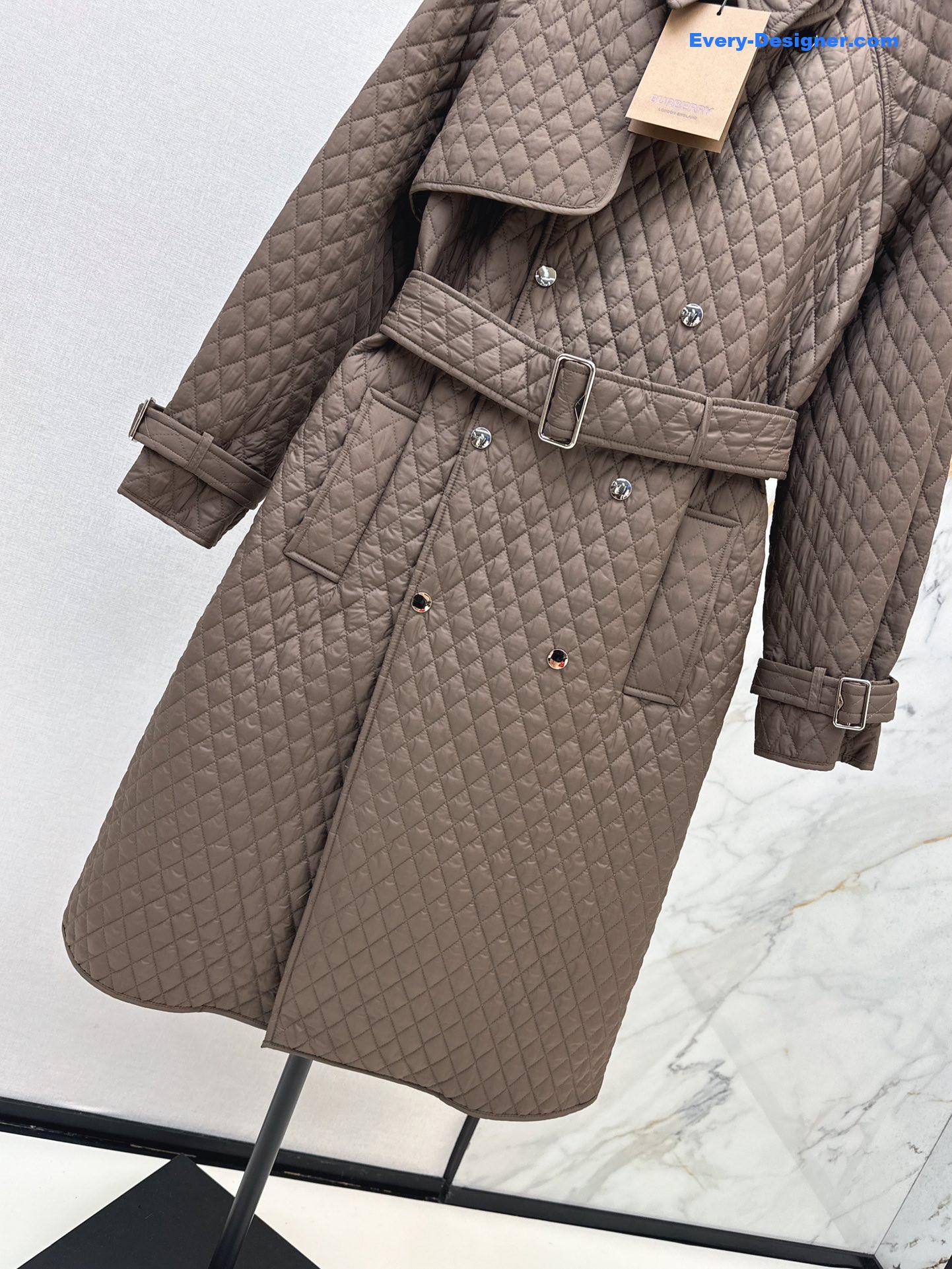Bv*b*rry long quilted coat
