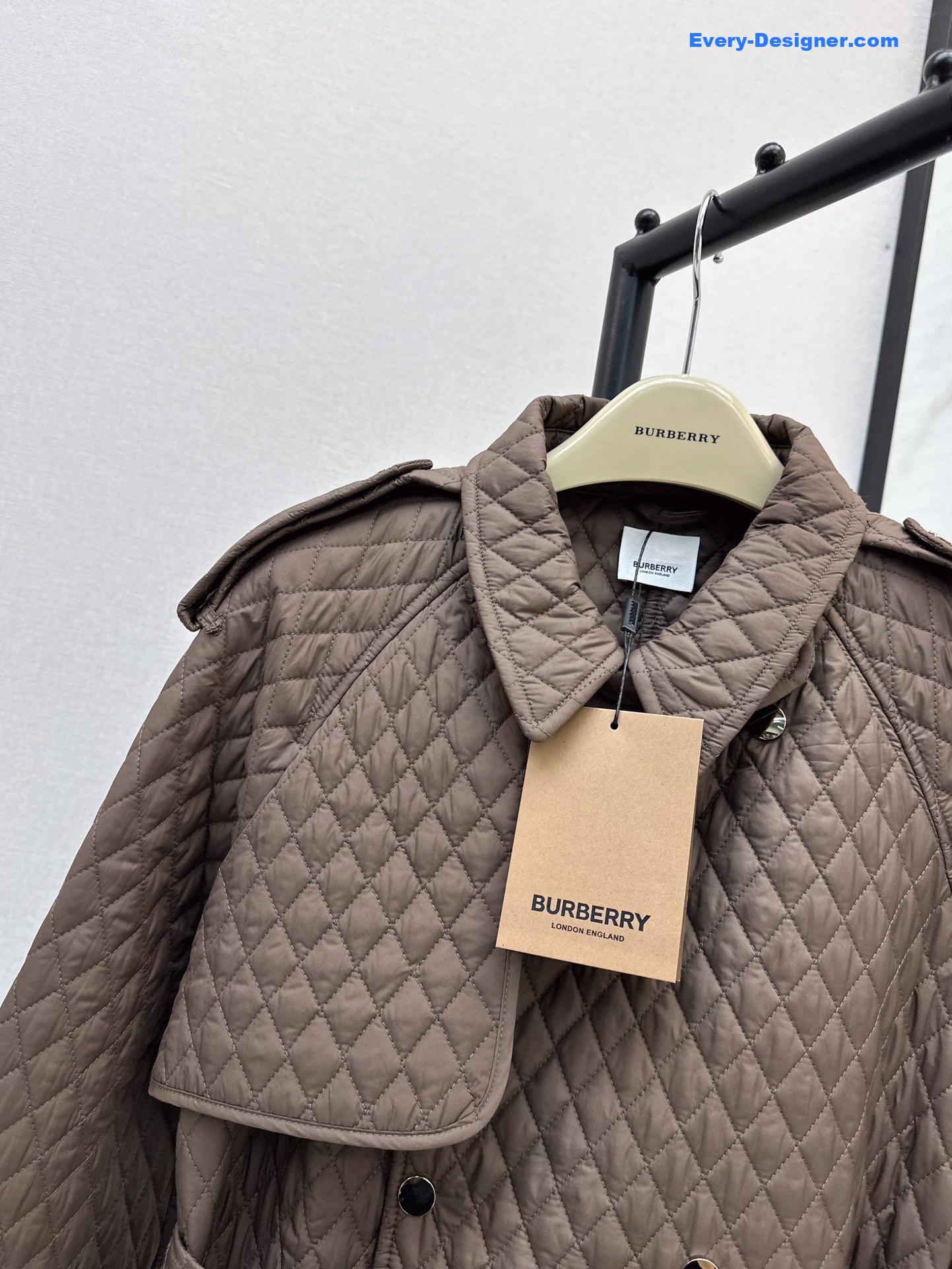 Bv*b*rry long quilted coat