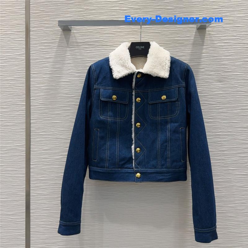 Ce1i*e cotton denim suit