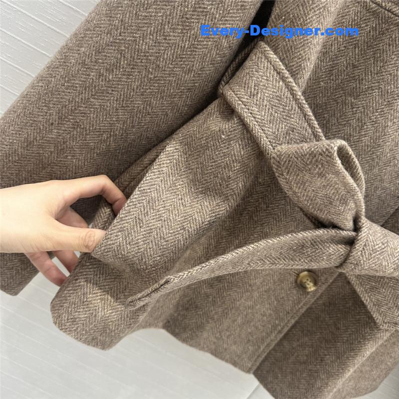 M1um1u wool collar jacket