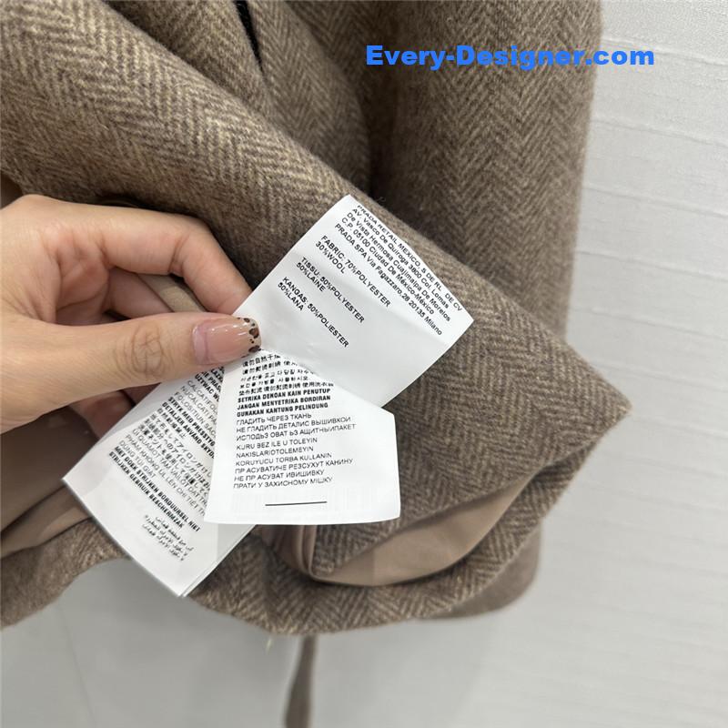 M1um1u wool collar jacket