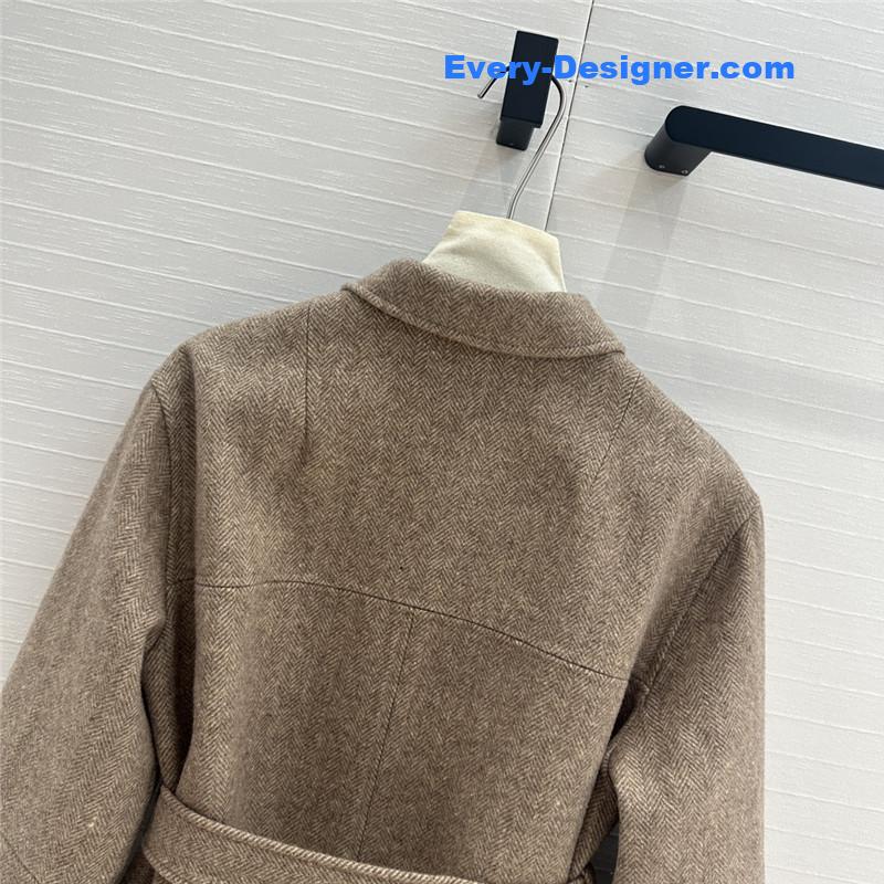 M1um1u wool collar jacket
