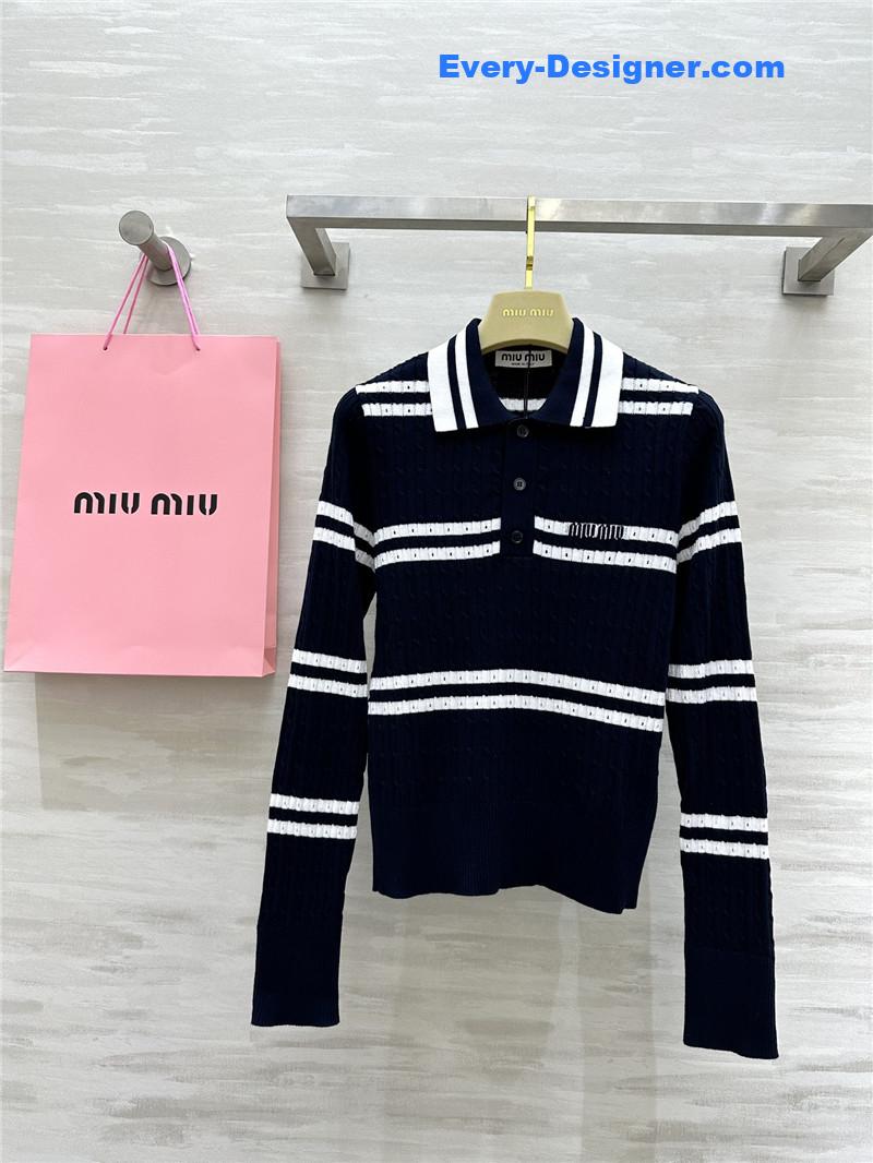 M1um1u knitted bottoming shirt