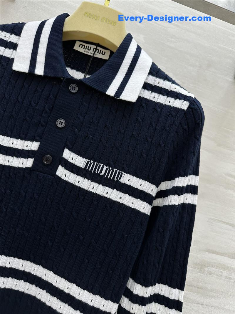 M1um1u knitted bottoming shirt