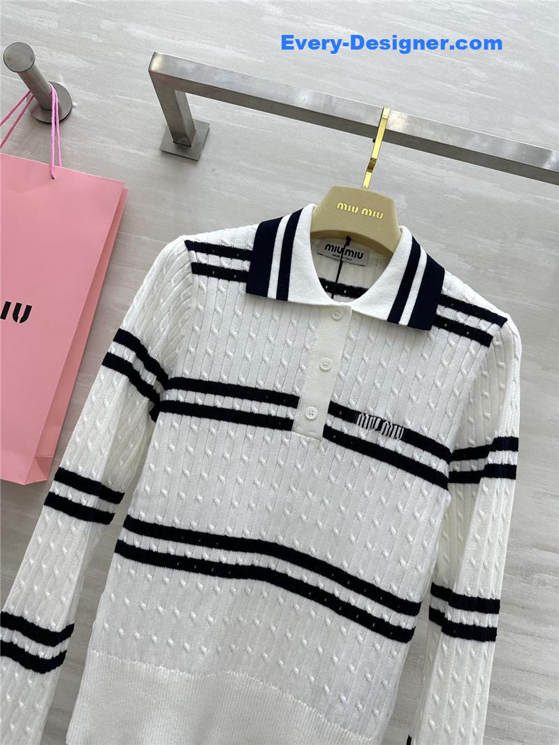 M1um1u knitted bottoming shirt