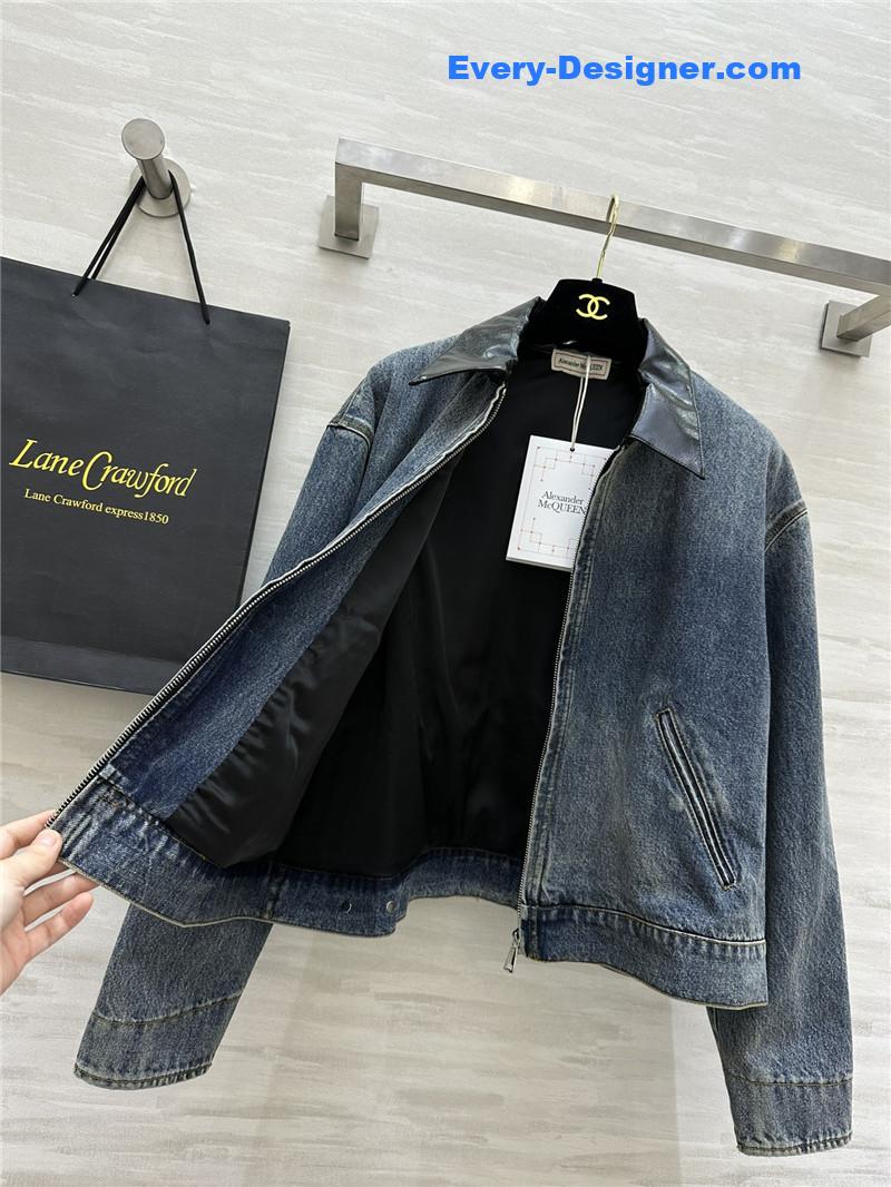 a1exa*der Mcqv*en denim jacket