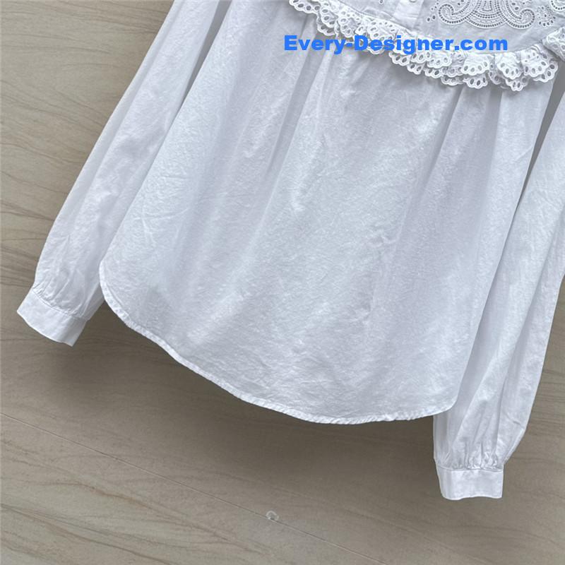 Ce1i*e lace long sleeve shirt