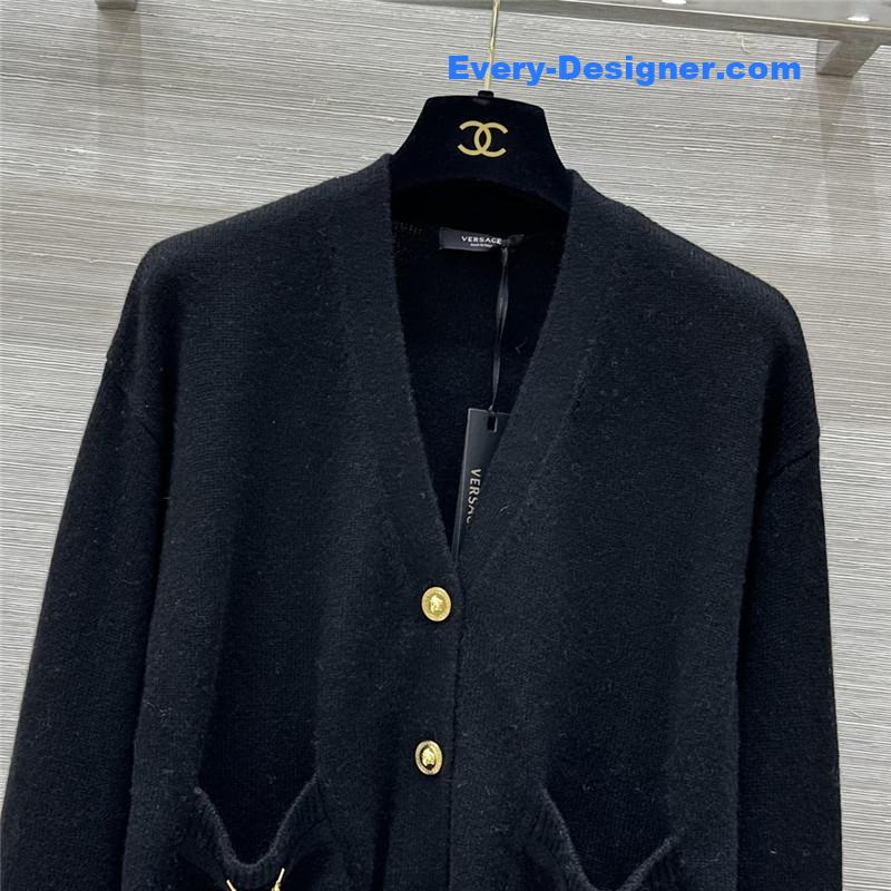 Versace cashmere cardigan coat