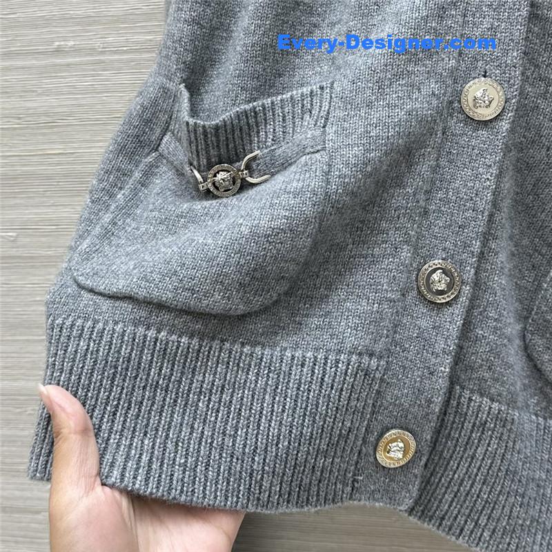 Versace cashmere cardigan coat
