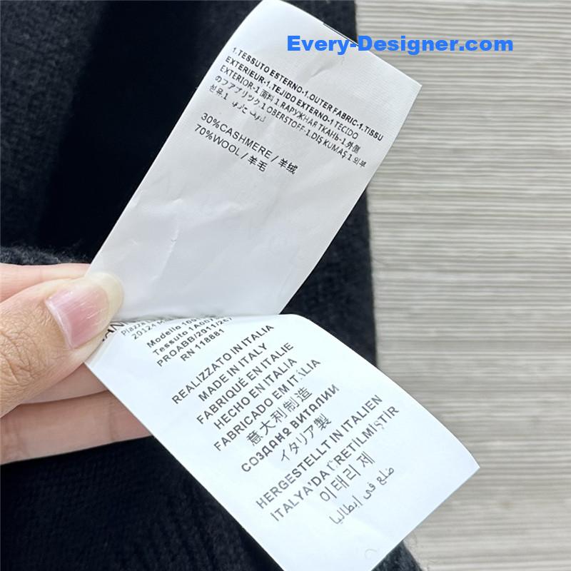 Versace Blend Knit Boxy Sweater Black