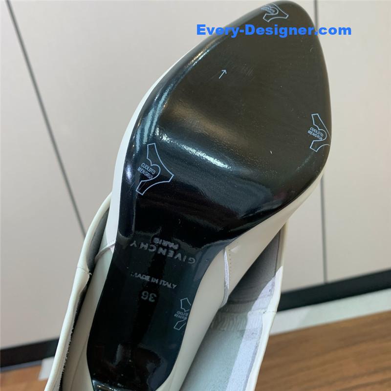 Givenchy Women’s White Shark Lock Stiletto Over-the-Knee Boots