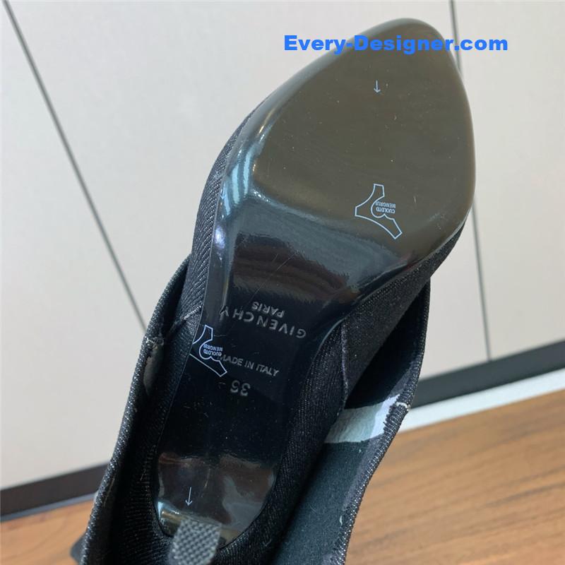 Givenchy Black Shark Lock Stiletto Over-the-Knee Denim Boots