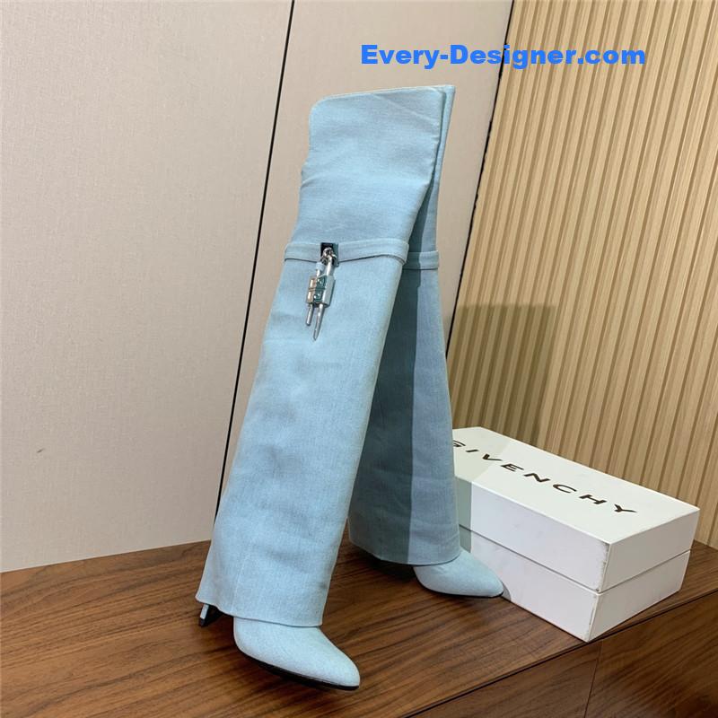 Givenchy Shark Lock Stiletto Over-the-Knee Boots