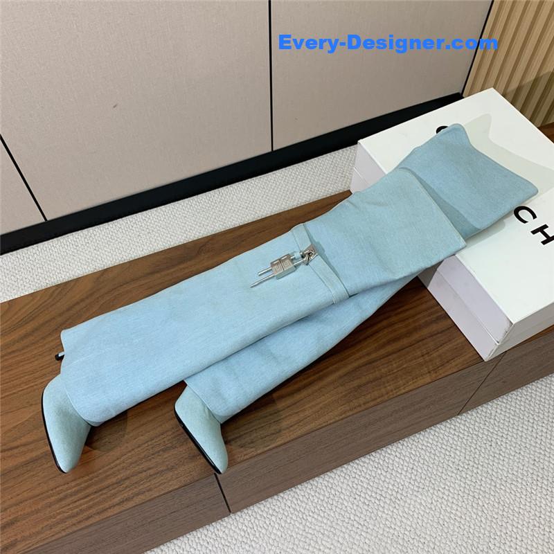 Givenchy Shark Lock Stiletto Over-the-Knee Boots