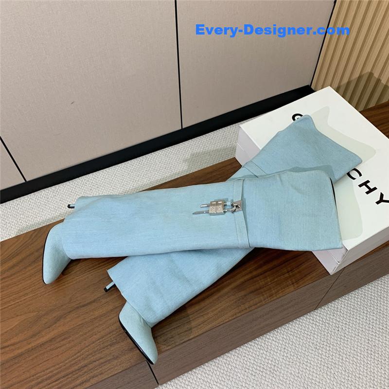 Givenchy Shark Lock Stiletto Over-the-Knee Boots