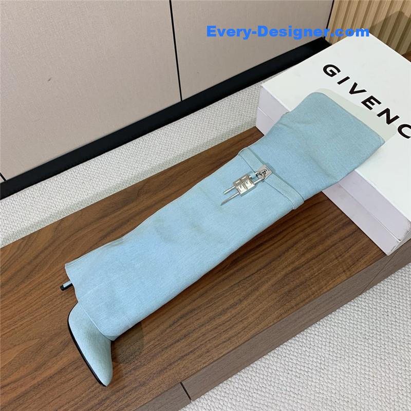 Givenchy Shark Lock Stiletto Over-the-Knee Boots